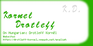 kornel drotleff business card