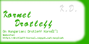 kornel drotleff business card